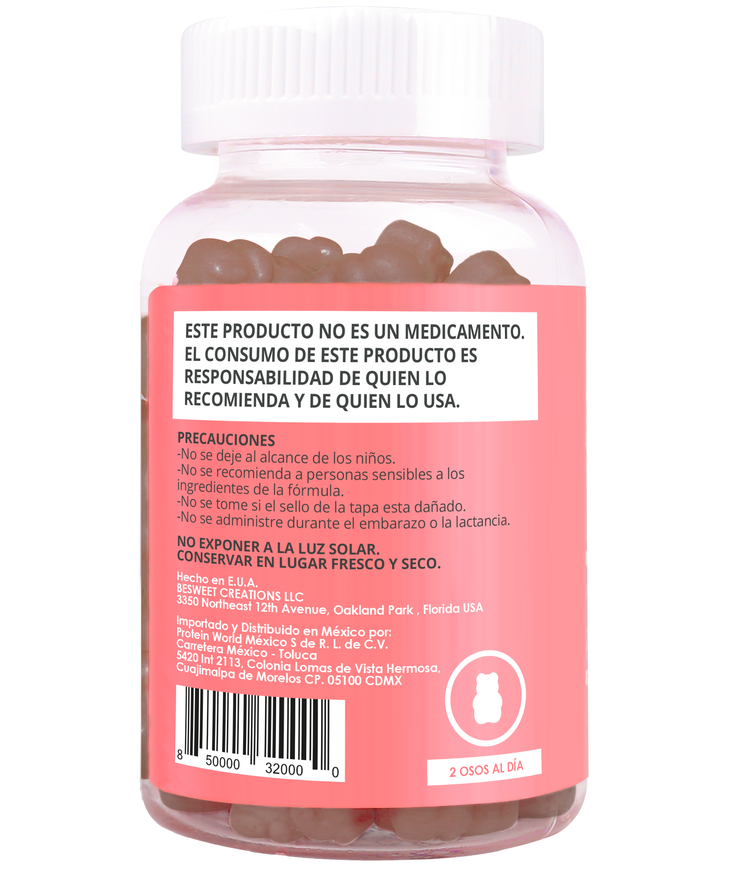 SugarBear Women´s Multi + Cepillo de Bamboo de regalo